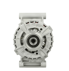 metal alternator on a white background