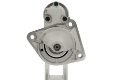 A new 12V 1.1KW starter motor with 10 teeth and a silver and black color. fits ford, mazda, volvo vehicles