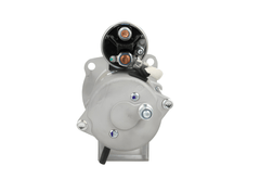 rear view of A new 12V Perkins 3.2 kw starter motor for agco, massey ferguson, jcb vehicles and perkins engines