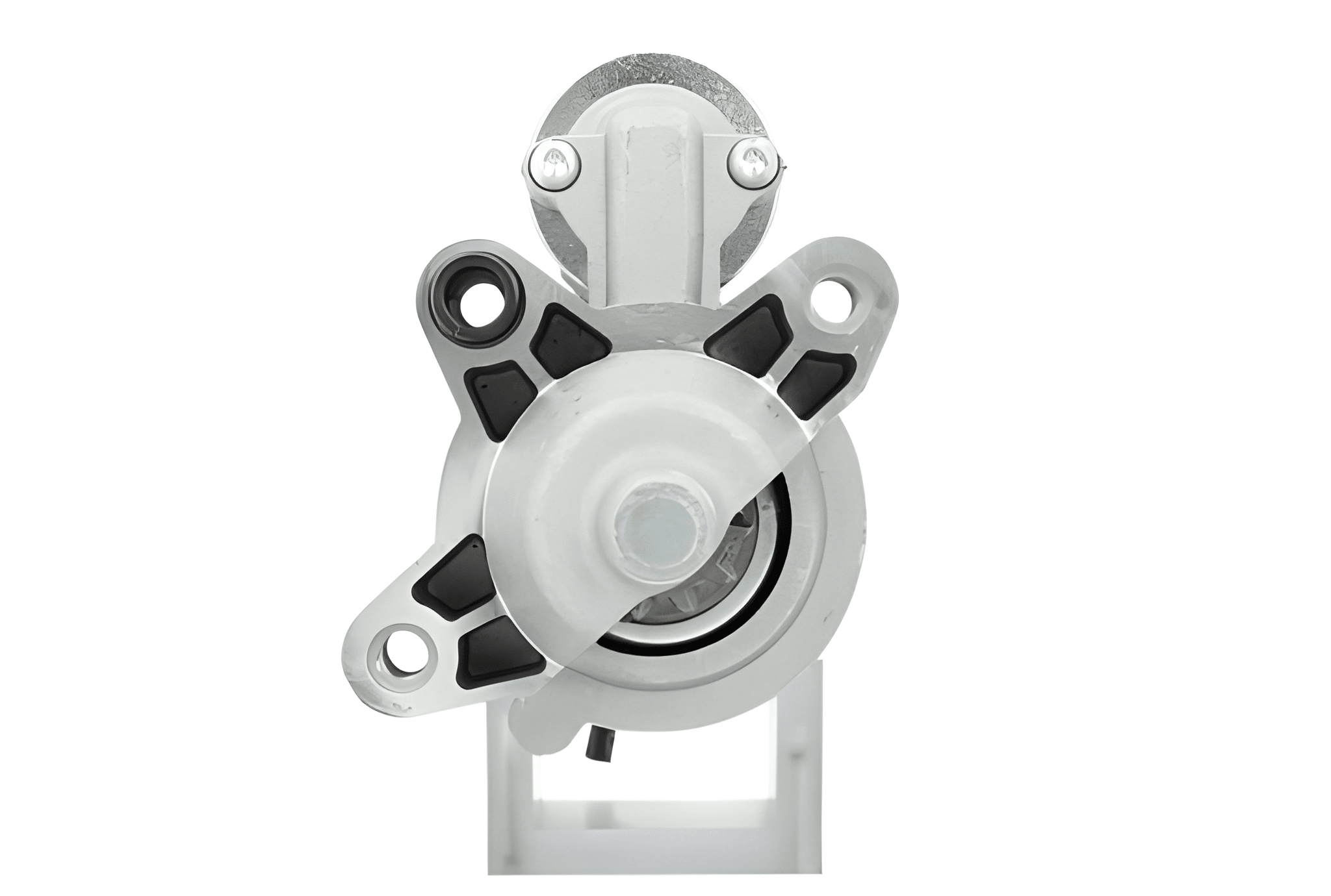 A new 12V starter motor 2.2kw for Ford and volvo vehicles, displaying the front side with multiple mounting holes, a spigot, and 11 teeth visible.