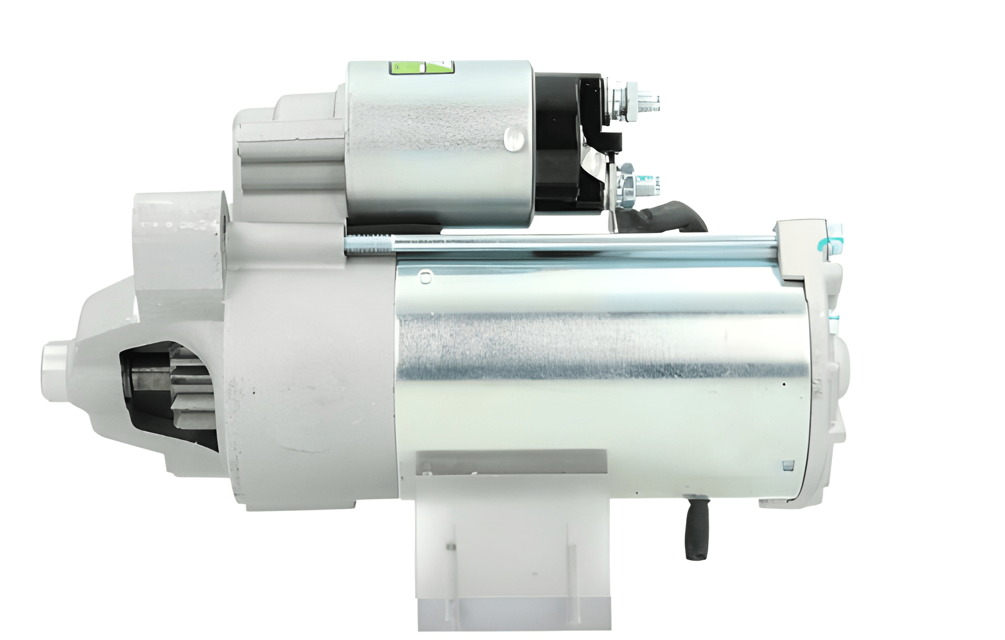 A new 12V starter motor 2.2kw for Ford and volvo vehicles, displaying the side left with multiple mounting holes, a spigot, and 11 teeth visible.