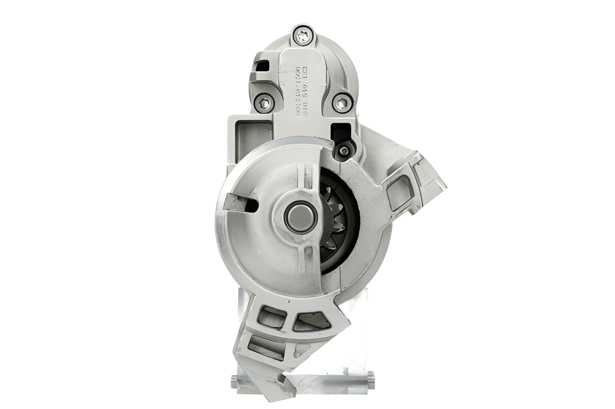 A new 12V 1.4KW BMW starter motor with a silver and black color scheme.