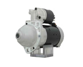 A new 12V Deutz starter motor with 2.3 kW power rating and 9 teeth, visible mounting points, and electrical connectors.