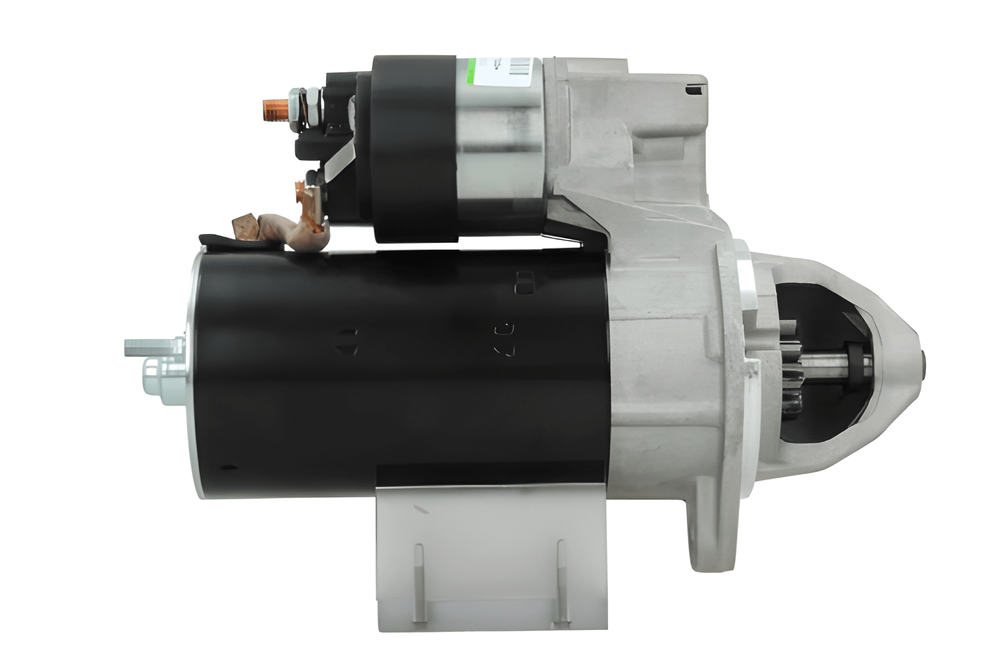 A 12V 9 teeth Deutz 2.5 kw starter motor with a silver and black color scheme.