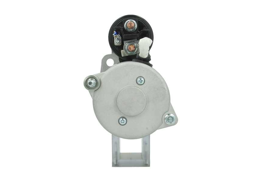 back view of A new 12V Deutz Fahr KHD 2.6 kw starter with a silver and gray color. comes with 9 teeth