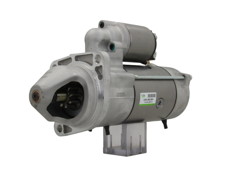 A new 12V Deutz 3.0 kw starter with a silver and gray color.