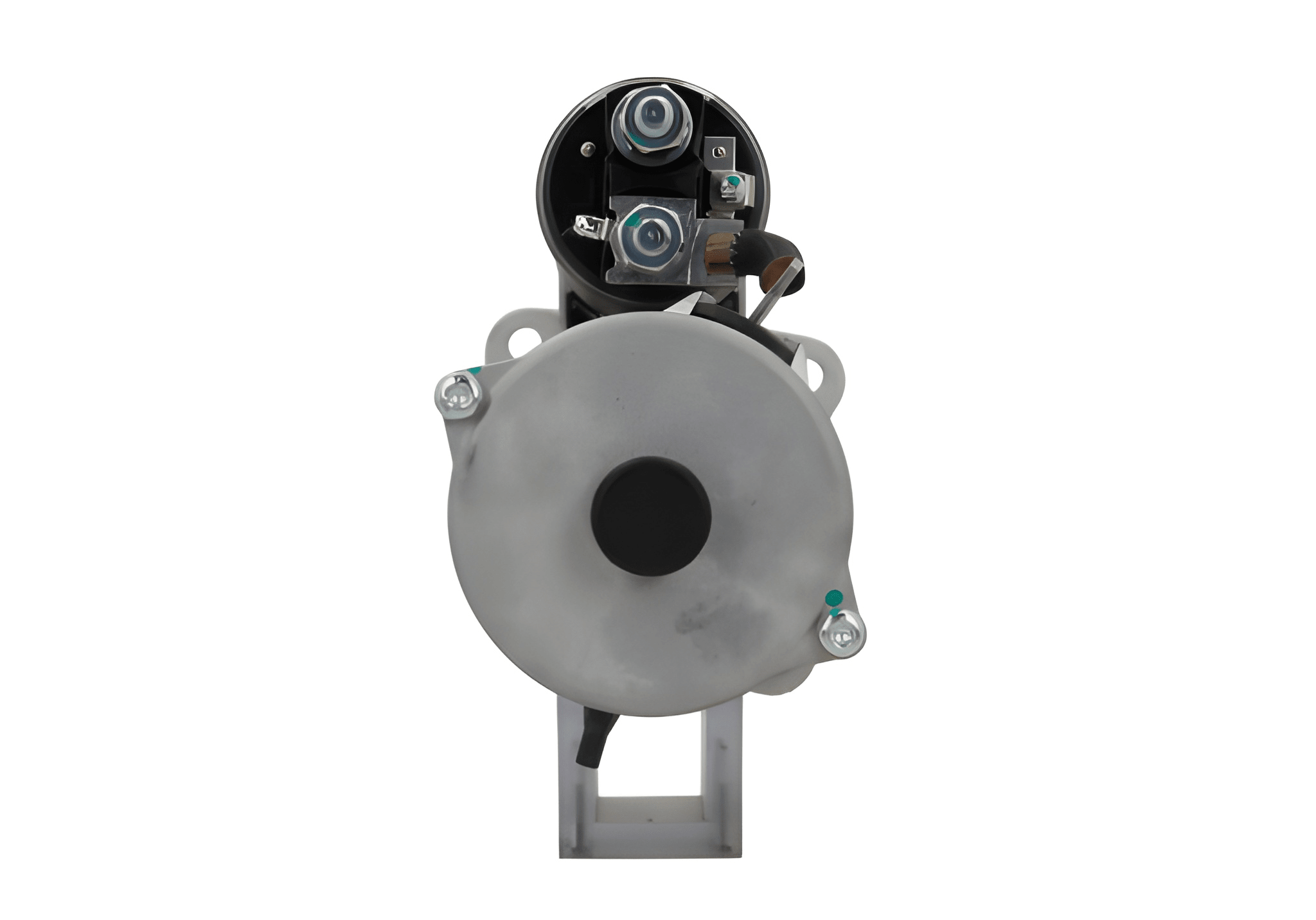 A new 12V Deutz 3.0 kw starter with a silver and gray color.