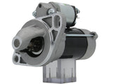 A new 12V 9 teeth 1.1KW starter motor for vehicles, predominantly metal with a gray finish, including mounting brackets and electrical terminals.