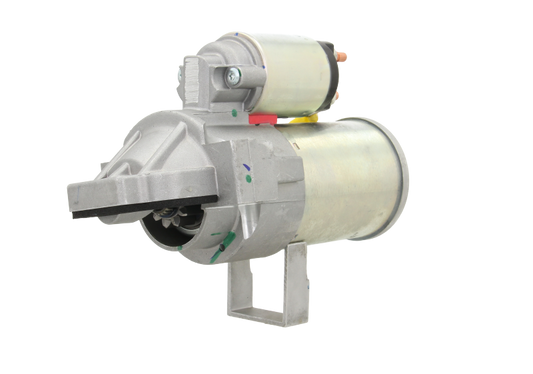 A new 12V aftermarket 2.2KW starter for Ford vehicles, featuring a metallic and plastic construction with a silver and gray color scheme.