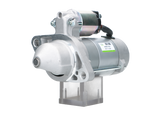 A new 12V Toyota 2.0 kw starter motor with 11 teeth built for vairous toyota models, displayed against a plain background