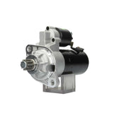 A new 12V starter motor 2.2KW for Volkswagen vehicles, 10teeth, displaying the front left side with a visible gear and electrical connectors.