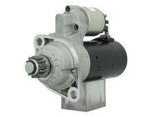 A new 12v starter motor 2.2KW for Volkswagen vehicles with 13 teeth, displaying the exterior metal housing and electrical connectors.