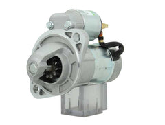 A new 12V Yanmar starter motor with 11 teeth and 1.4 kw power, showing the front left side with the voltage and power specifications visible.