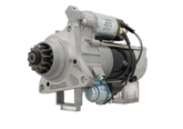 A new 24V 12 teeth starter motor for Volvo and renault trucks, 5.5KW showing the complete unit with wiring and mounting points.