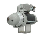 4KW silver 24v starter motor with 9 teeth for Mercedes trucks and busses, displaying various components including the body and electrical connectors.