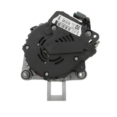 rear view of a Car alternator on a white background