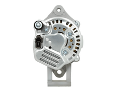 rear view of a Car alternator on a white background