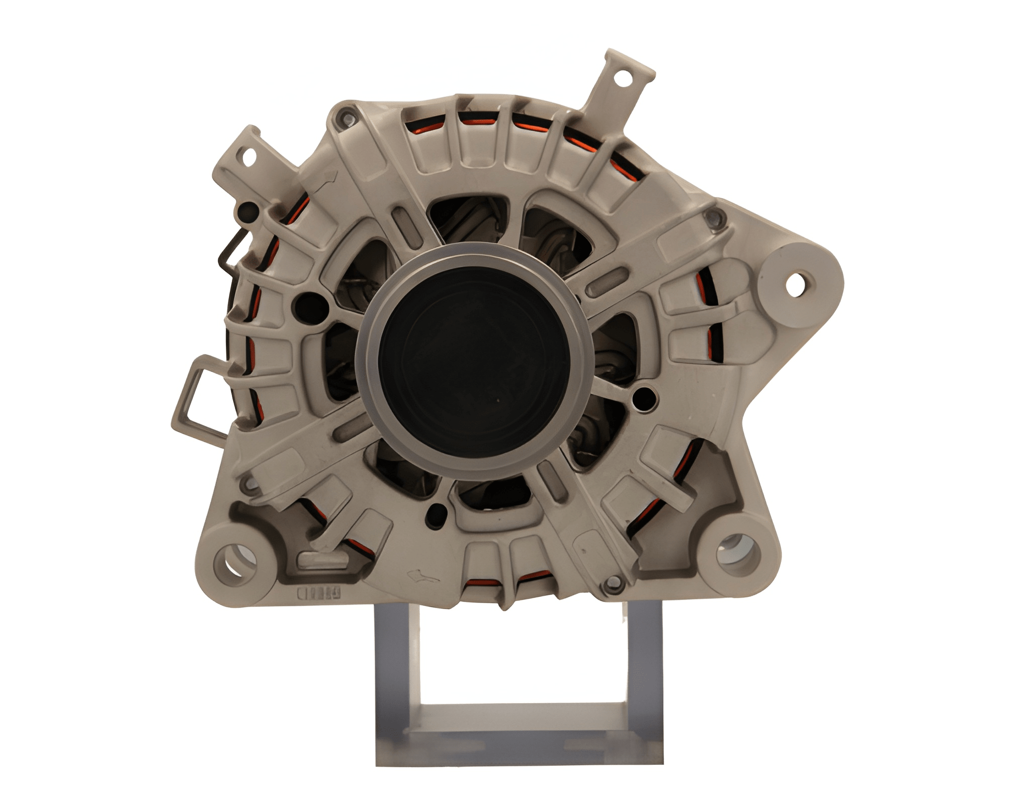 Car alternator on a white background