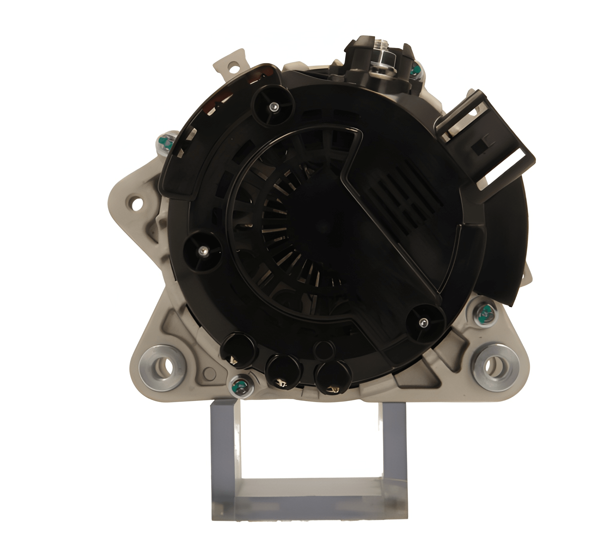 Car alternator on a white background