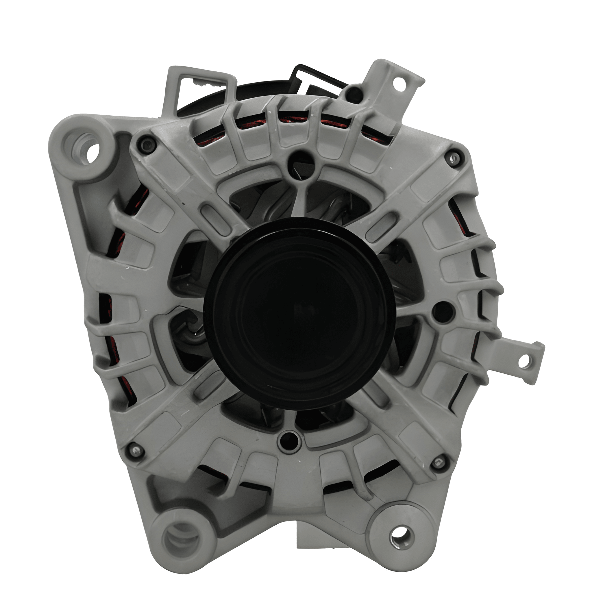 Car alternator on a white background