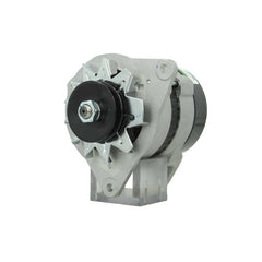 A Ford 12V 35A alternator with a metal body, free wheel pulley, and mounting holes. also fits land rover cars