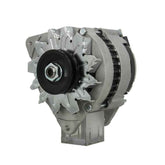 A 12V Ford 70A alternator with a pulley, mounting holes, and a gray body. Fits, Massey Ferguson, Ford, Land Rover and mazda vehicles