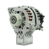 A new 12V aftermarket alternator 130Amps for Hyundai / Kia vehicles, featuring a metal body with a pulley and mounting points visible.