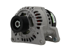 A gray Alternator 12V Fits JCB 95A alternator for a vehicle, with mounting holes and a pulley visible.