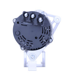 rear view of a Automotive alternator on a white background