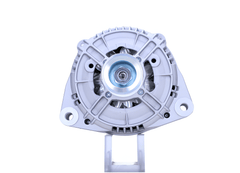 front view of A John Deere 115A 12V alternator, showing a metal body with a pulley and mounting points, against a white background.