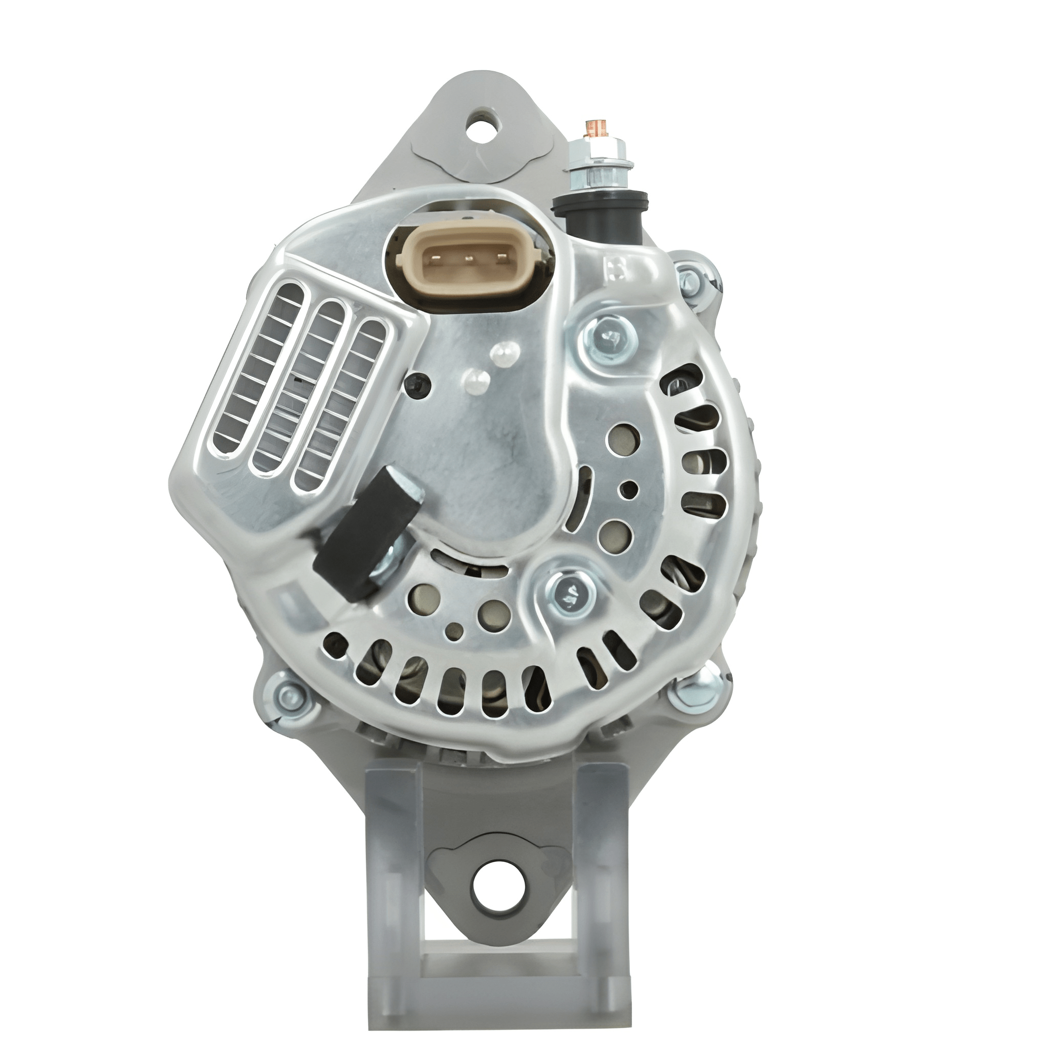 Car alternator on a white background