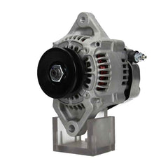 A new Kubota 60A alternator with a gray color, metal body, and a free wheel pulley.