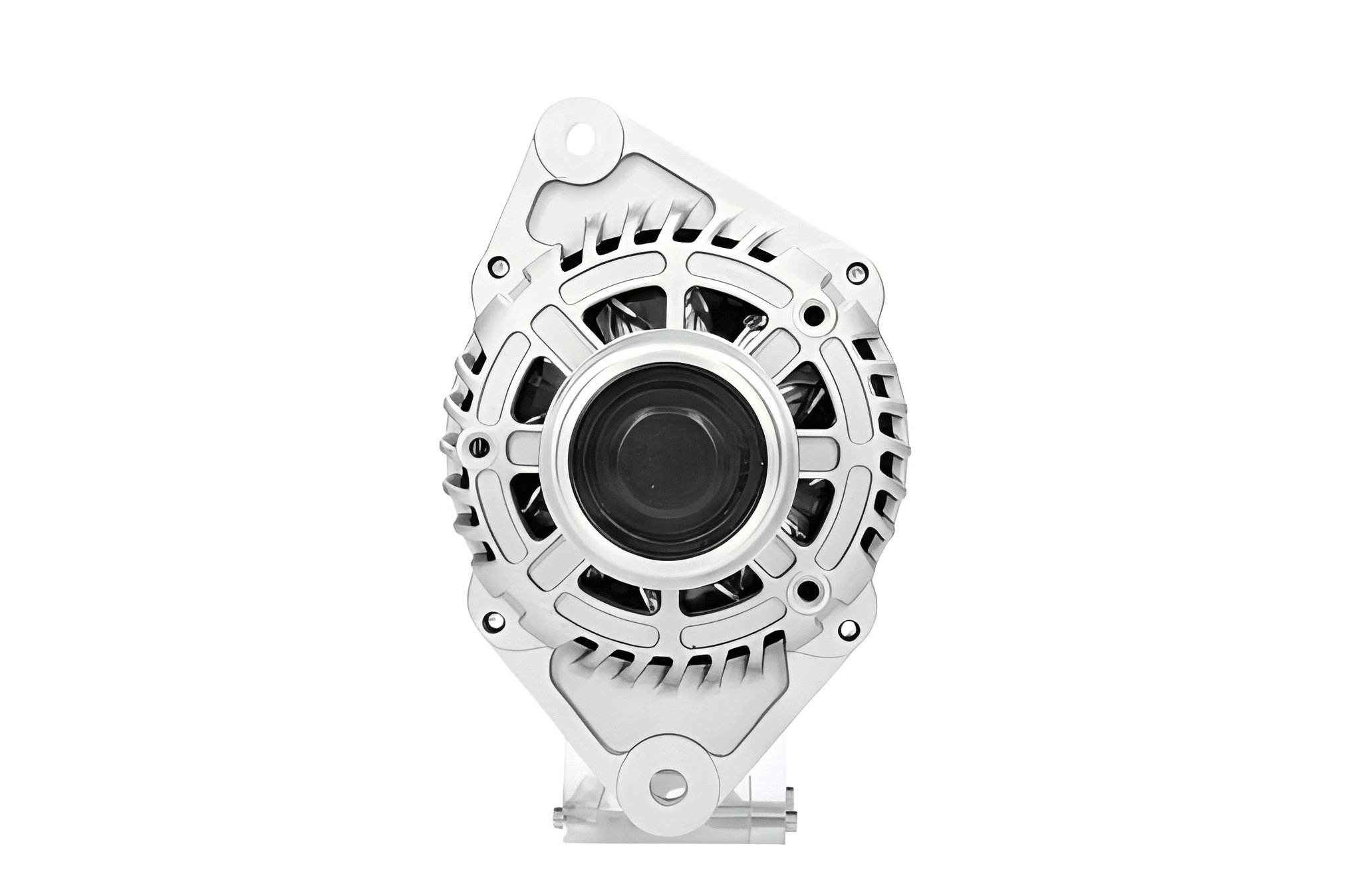 A new 12V 100Amps aftermarket alternator for Opel/vauxhall Astra vehicles, featuring a metal body with wiring and a pulley system.