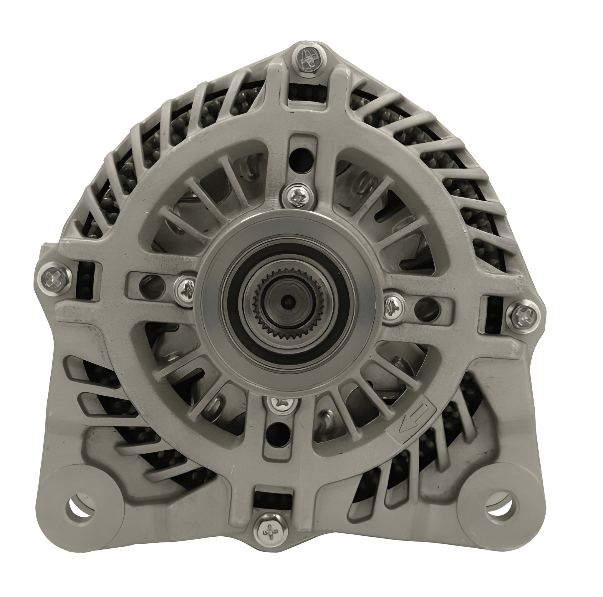 Car alternator on a white background