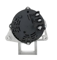 Automotive alternator on a white background