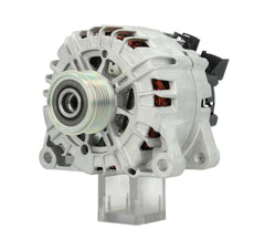 A new aftermarket alternator for Ford vehicles, with metal body and free wheel pulley.