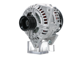 A new 24V aftermarket alternator 70A for Iveco trucks, featuring a metal body with a pulley for belt-driven operation.