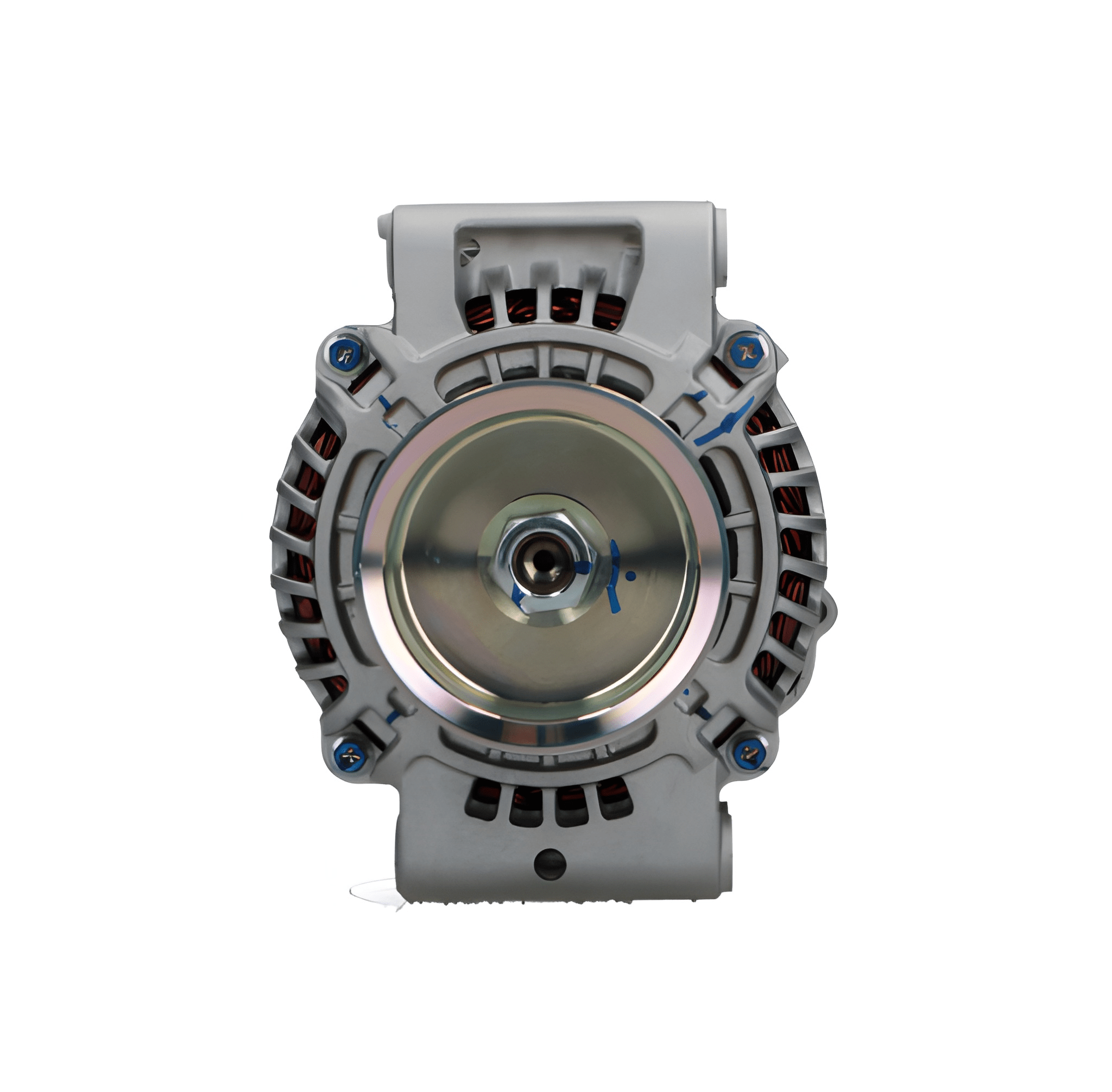 Car alternator on a white background