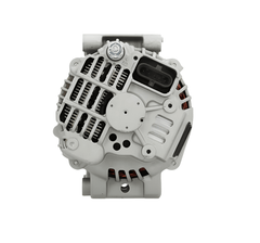 back view of a Car alternator on a white background