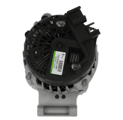 A Ford 12V 120A alternator, showing a metallic body with mounting holes and a pulley for the belt drive.