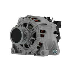 A new 12V 150Amp aftermarket alternator for Ford vehicles, with a metal body and a black plastic cover.