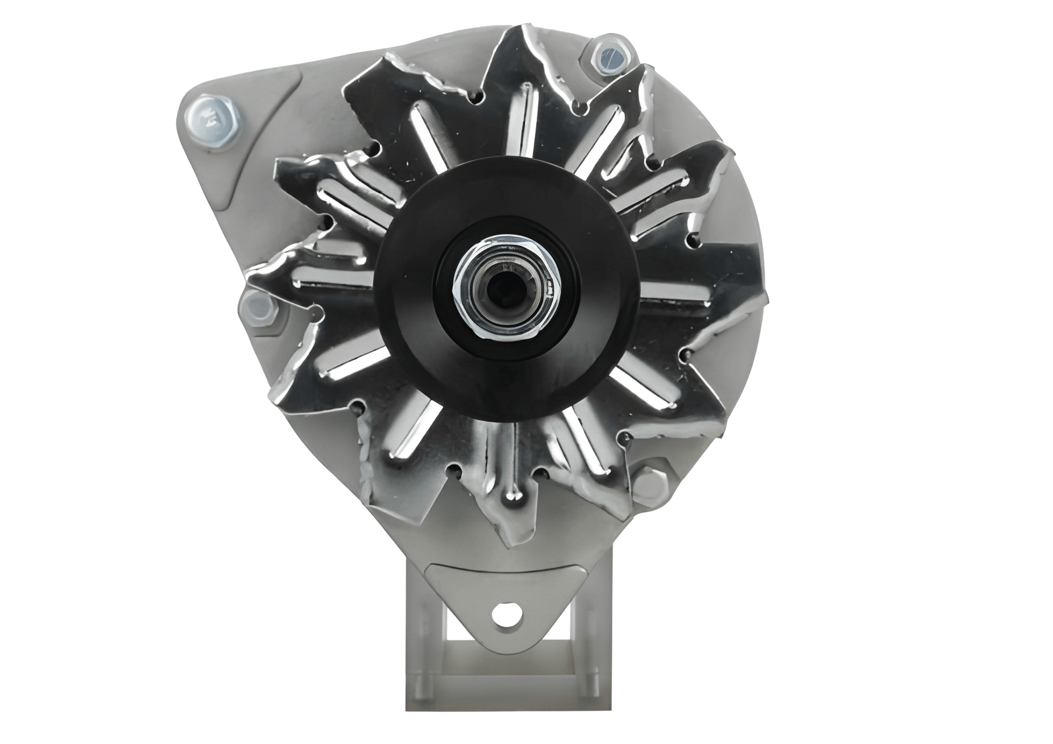 Car alternator on a white background
