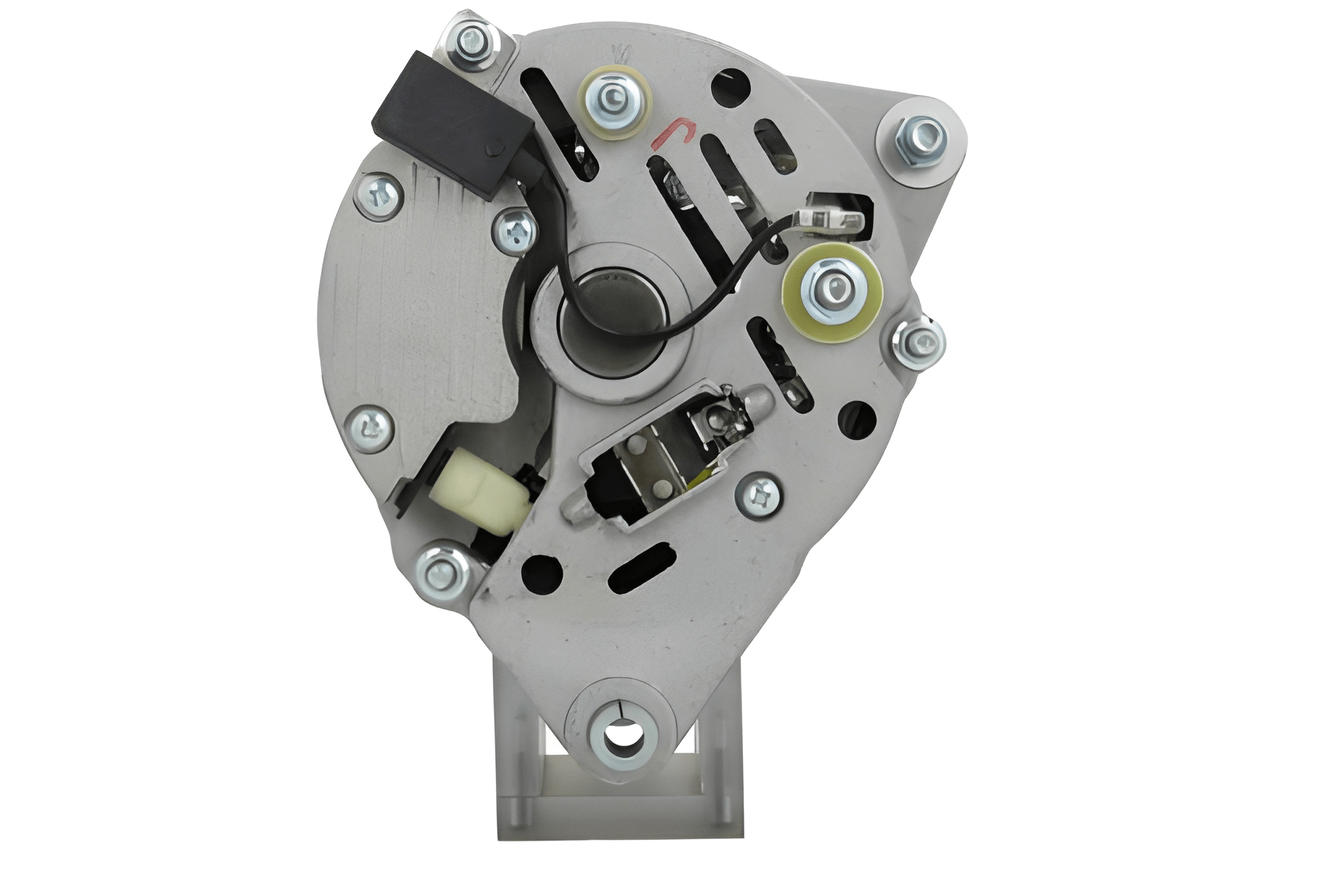 Car alternator on a white background