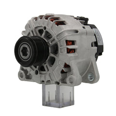 A Ford 180A alternator, showing a metal body with a pulley, mounting points, and electrical connectors.