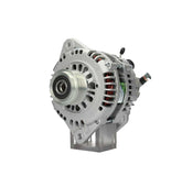 A new 12V 100Amp aftermarket alternator for Opel / vauxhall vehicles, featuring metal construction with a pulley and wiring connectors.