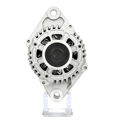 front view of a Car alternator on a white background