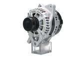 A new 12V Toyota 90A aftermarket alternator, predominantly silver in color, with a black free wheel pulley.