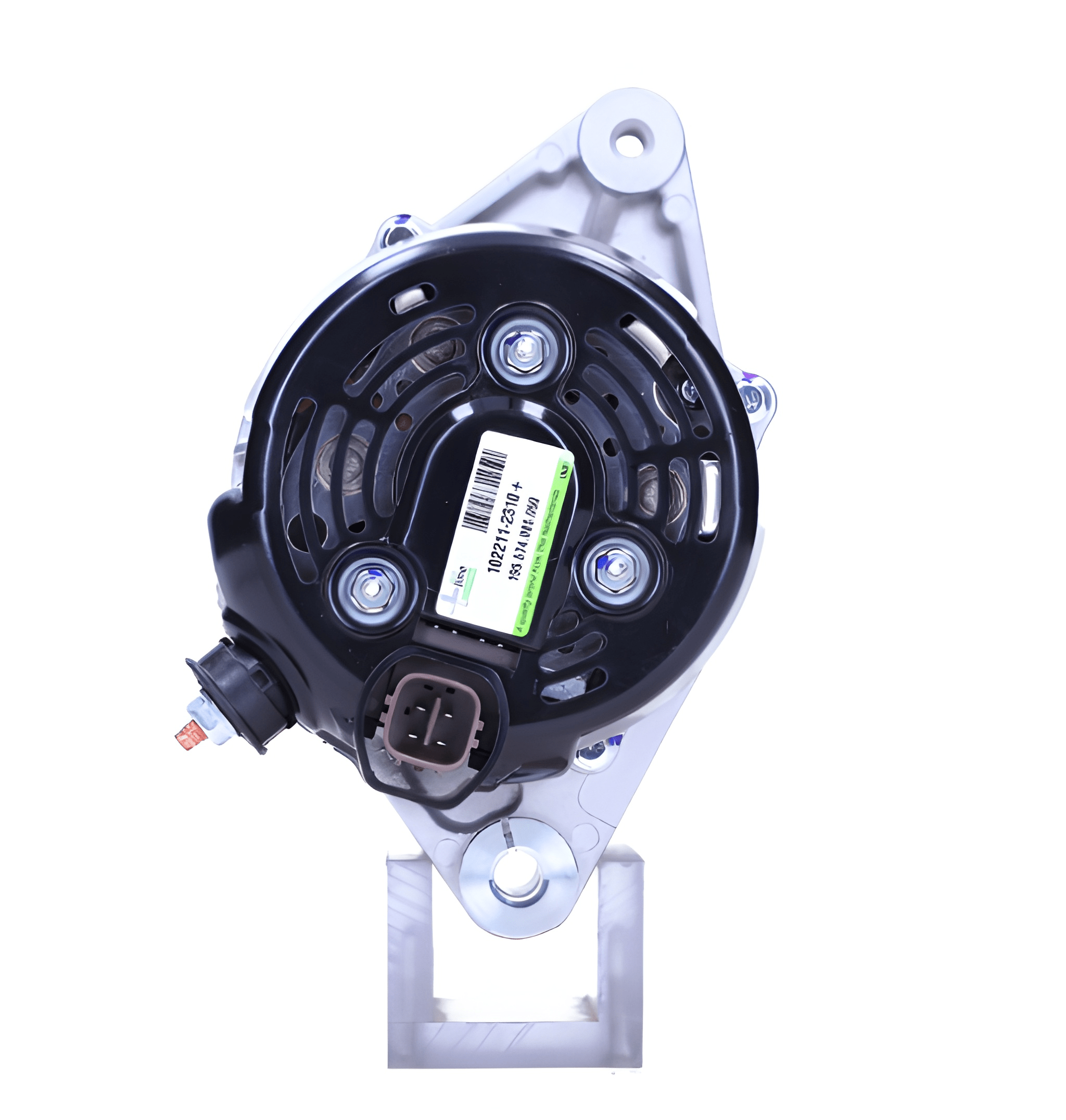 rear view of Car alternator on a white background