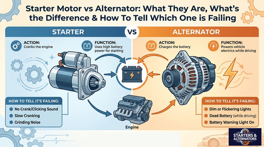 Starter Motor vs Alternator: What They Are, What’s the Difference & How To Tell Which One is Failing