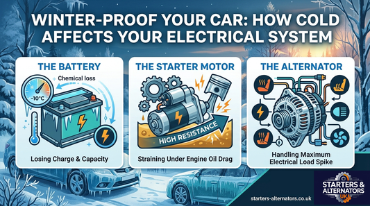 How Cold Weather Affects Your Car Battery, Starter Motor & Alternator